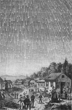 Maleri af Leonide-meteorstormen