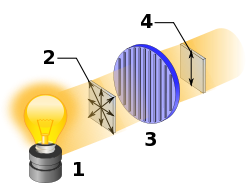 Upolariseret lys sendes gennem et polarisationsfilter
