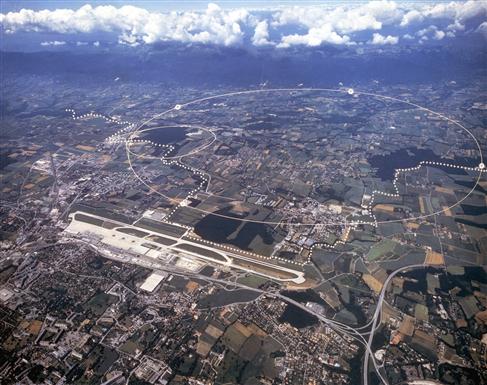 Luftfoto af CERN