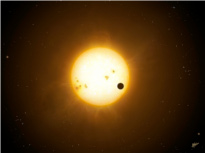 Exoplanet foran stjerne