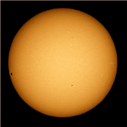 Solen under Merkurpassage