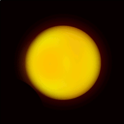 Animation af total solformørkelse